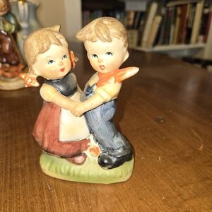 Charming Ceramic Dancing Couple Figurine
